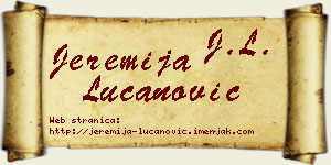 Jeremija Lučanović vizit kartica